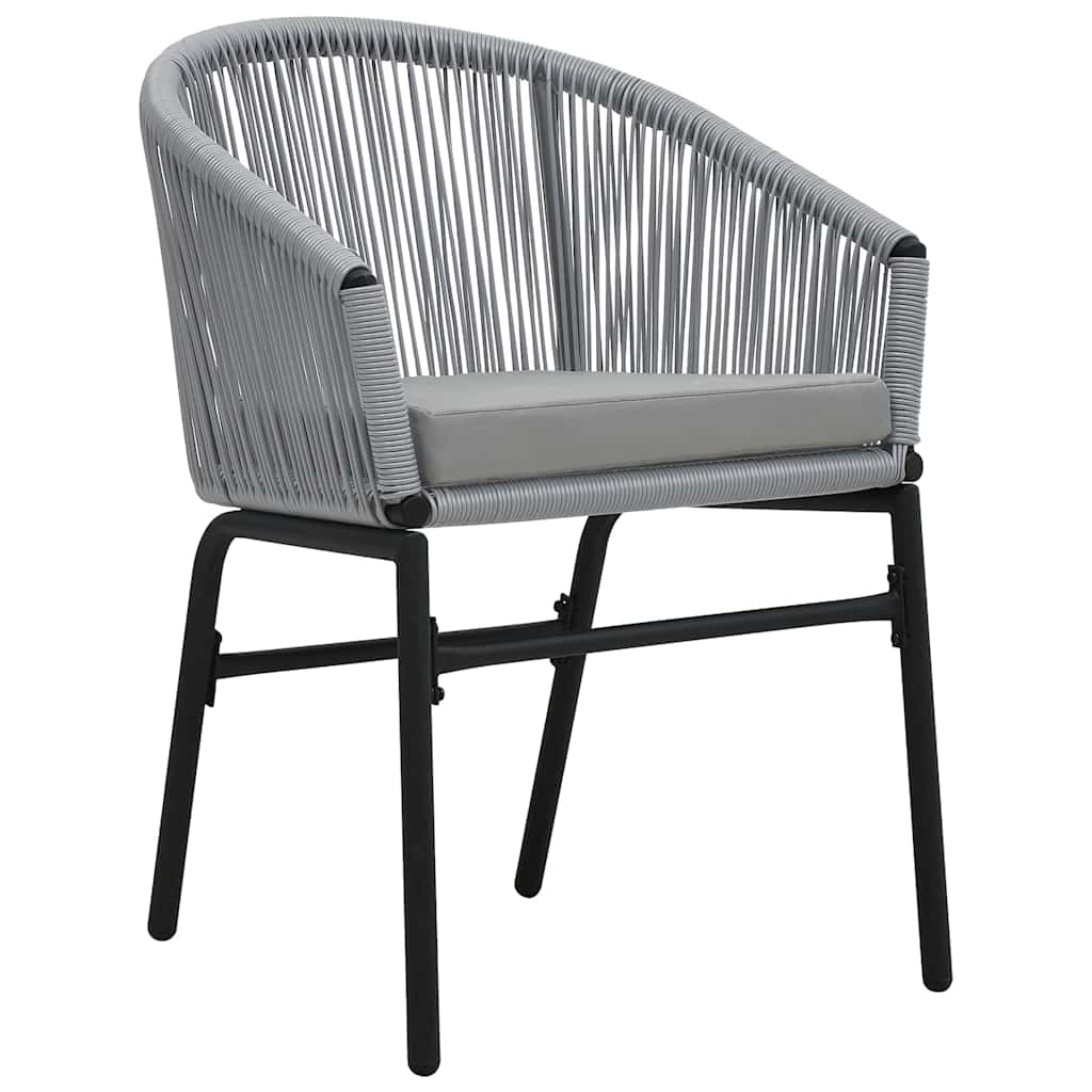 vidaXL Zestaw do jadalni w ogrodzie 7 pcs Szary polirattan