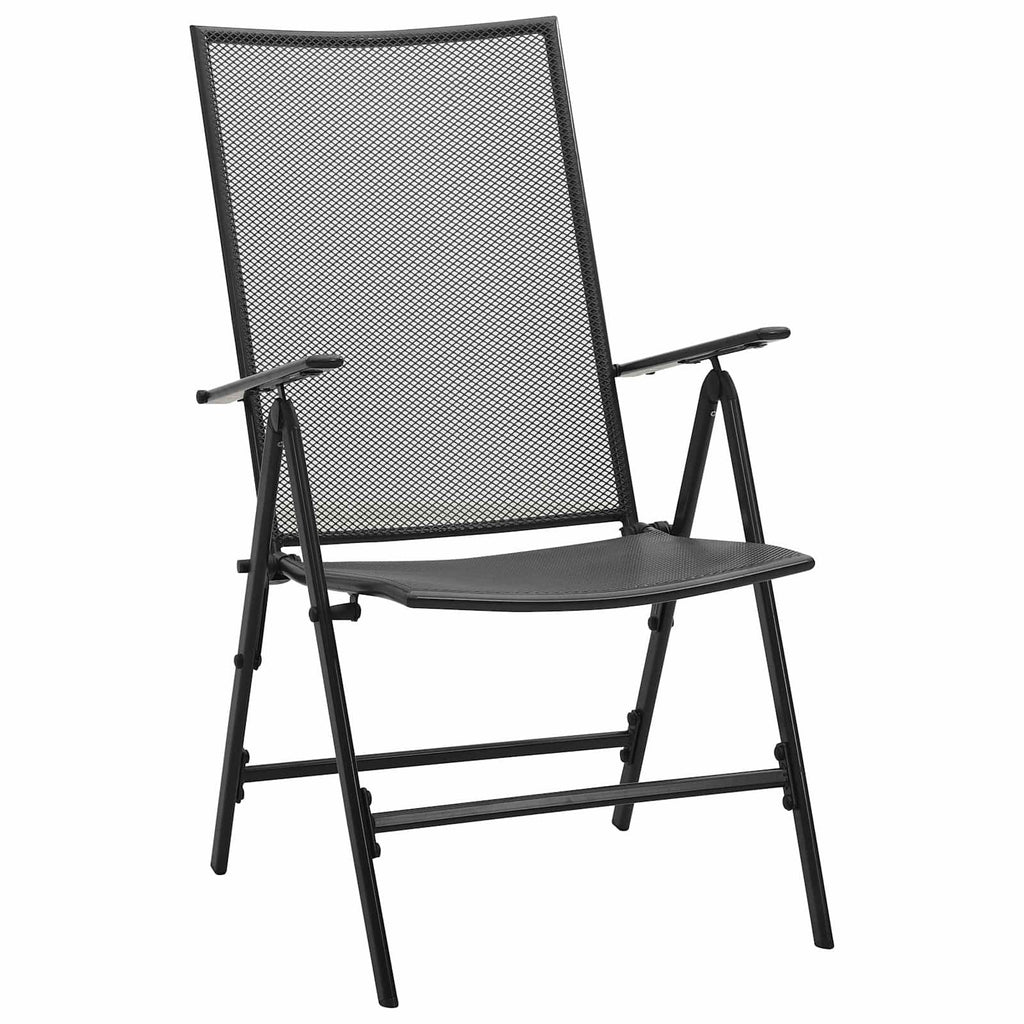 vidaXL Zestaw do jadalni w ogrodzie 9 pcs Antracyt Stal
