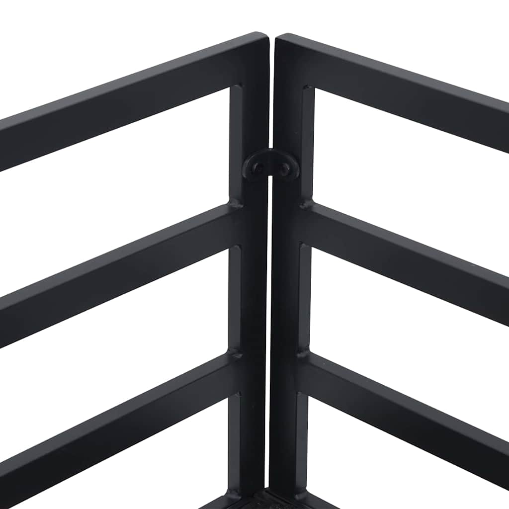 vidaXL Zestaw Sof na Ogród 4 pcs Czarny Metal