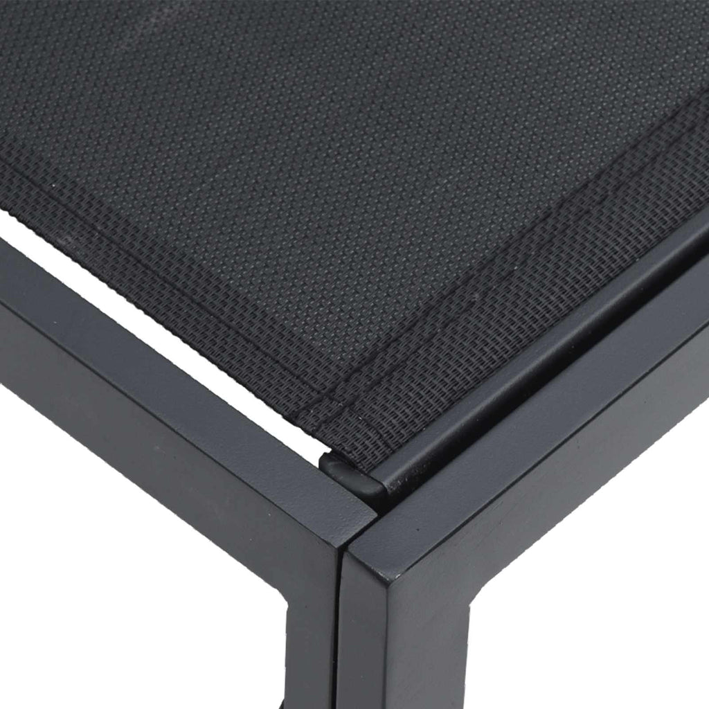 vidaXL Zestaw Sof na Ogród z poduszką 8 pcs Czarny Aluminium