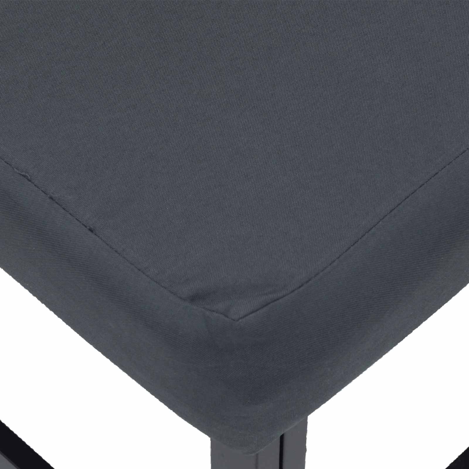 vidaXL Zestaw Sof na Ogród z poduszką 9 pcs Czarny Aluminium
