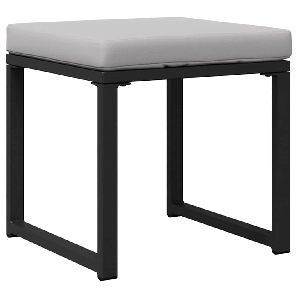 vidaXL Zestaw Sof na Ogród z poduszką 6 pcs Czarny Stal