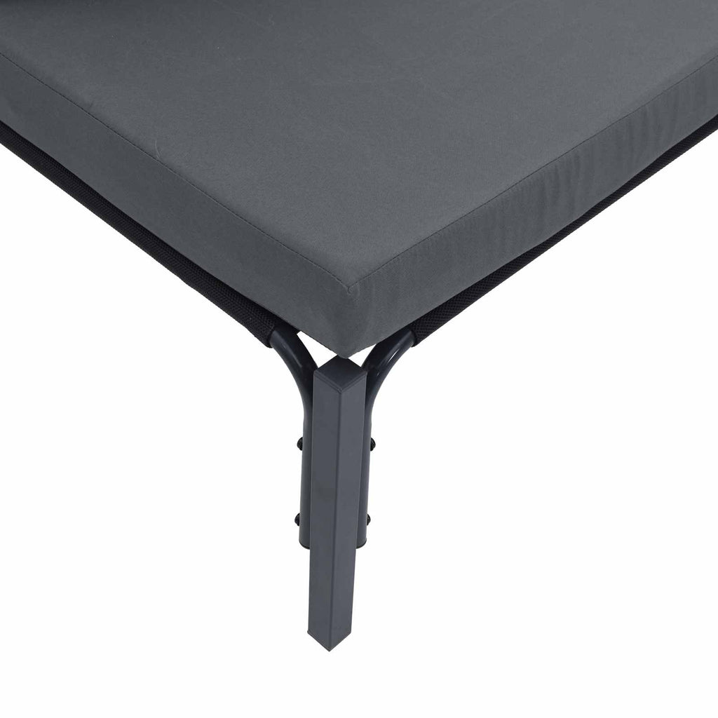 vidaXL Zestaw Sof na Ogród z poduszką 5 pcs Czarny Stal