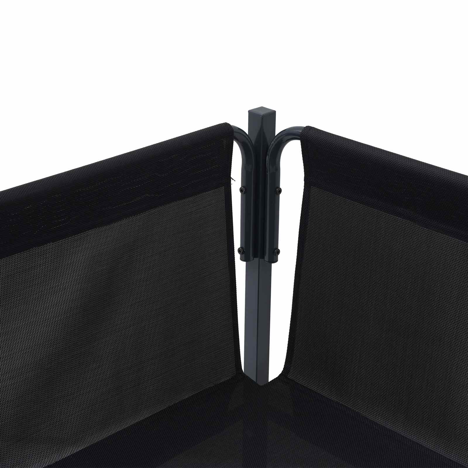 vidaXL Zestaw Sof na Ogród z poduszką 6 pcs Czarny Stal