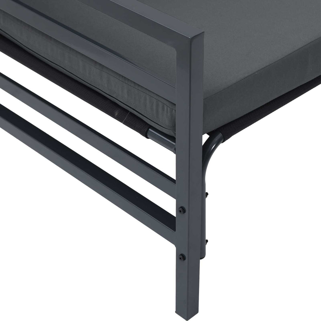 vidaXL Zestaw Sof na Ogród z poduszką 8 pcs Czarny Stal