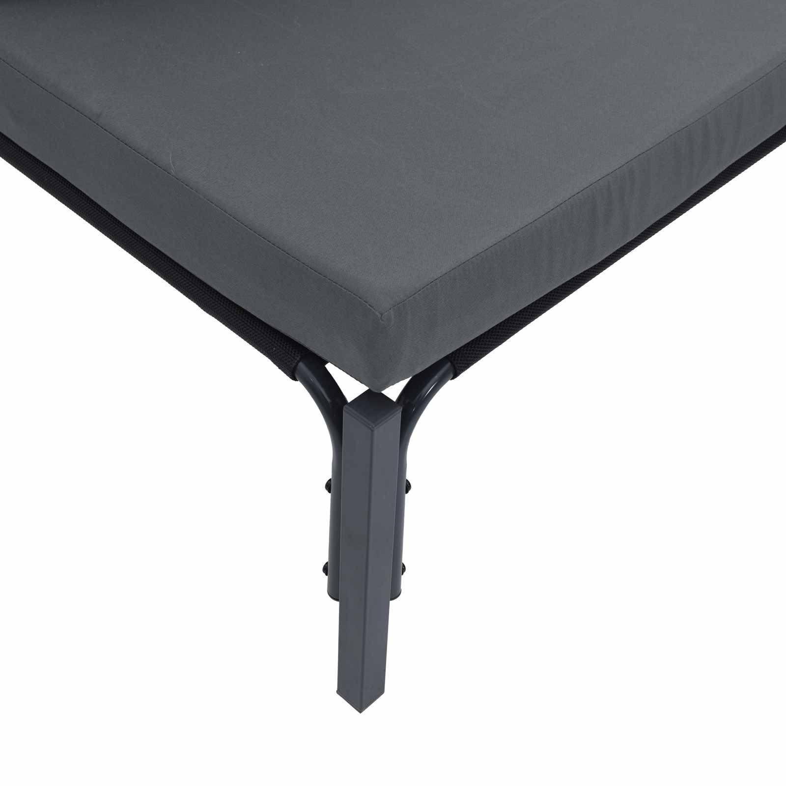 vidaXL Zestaw Sof na Ogród z poduszką 9 pcs Czarny Stal