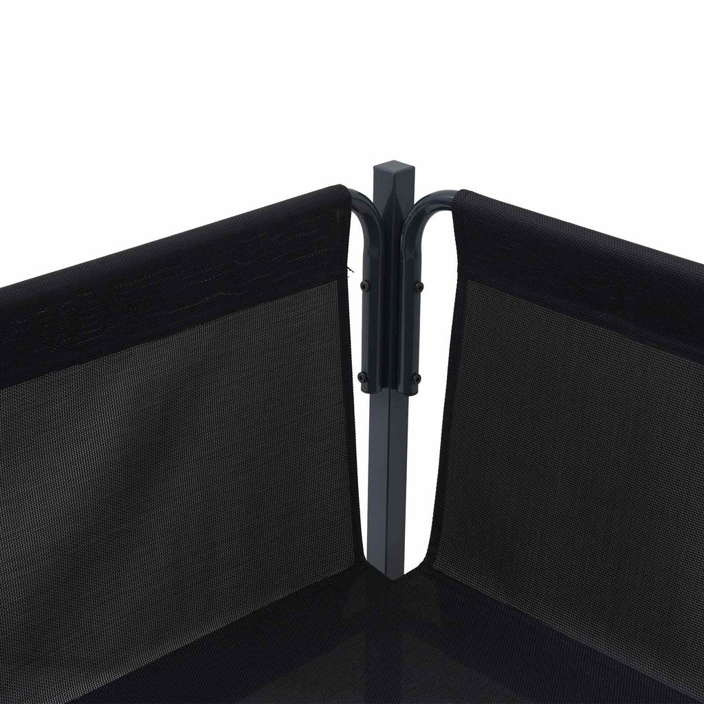 vidaXL Zestaw Sof na Ogród z poduszką 9 pcs Czarny Stal