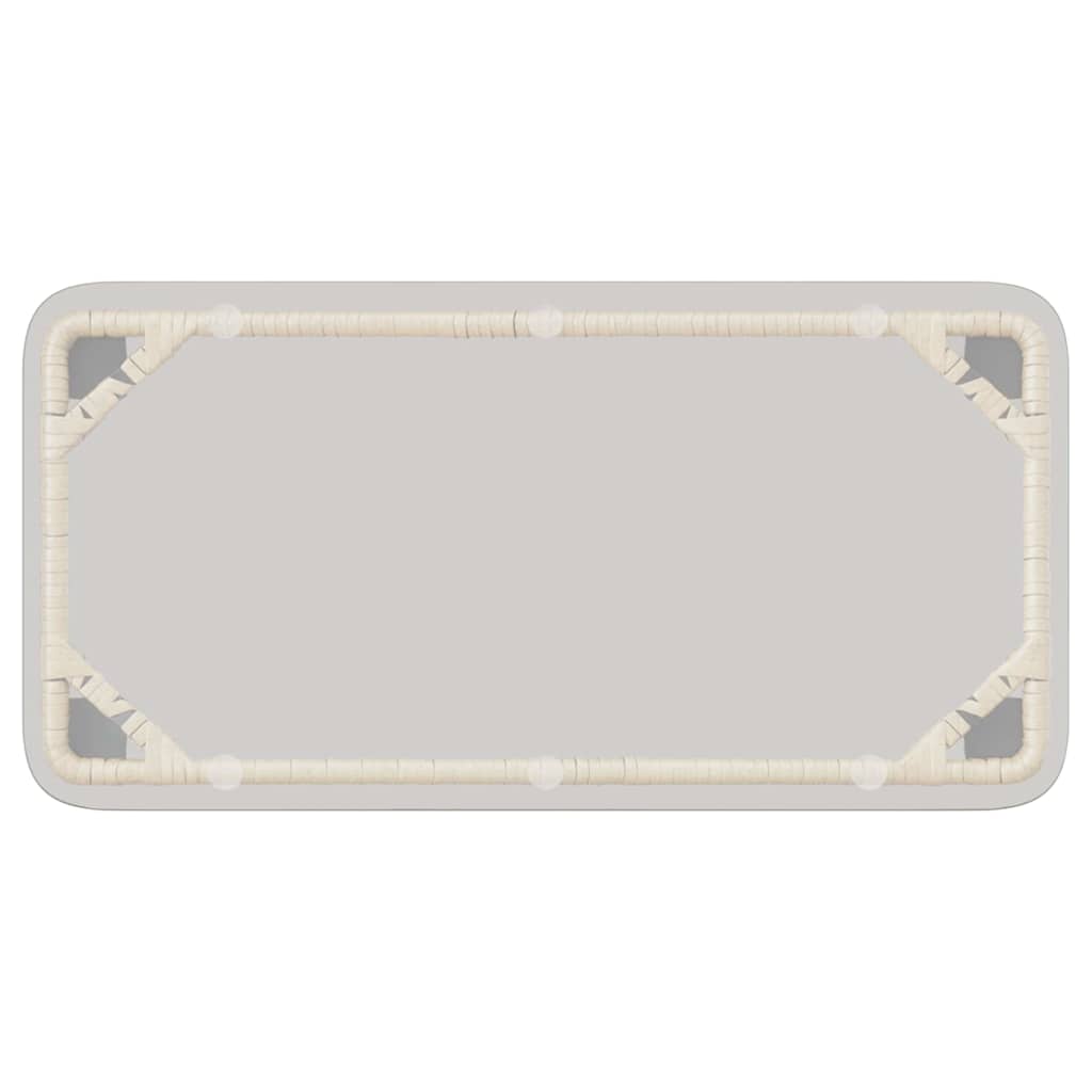 vidaXL Zestaw mebli ogrodowych 4 pcs Czarny i kremowy polirattan
