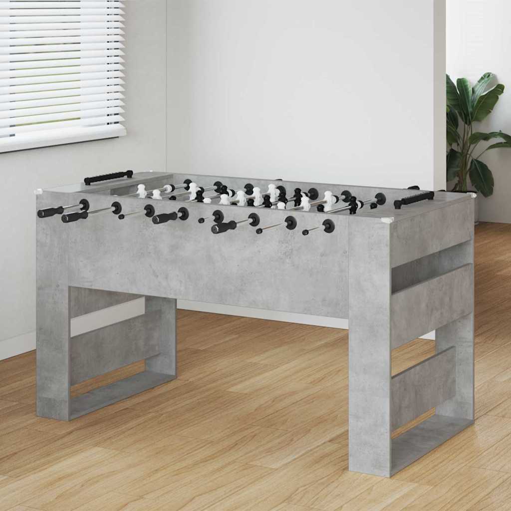 vidaXL Stół do piłkarzyków Betonowy Szary 146,5 x 74 x 85 cm