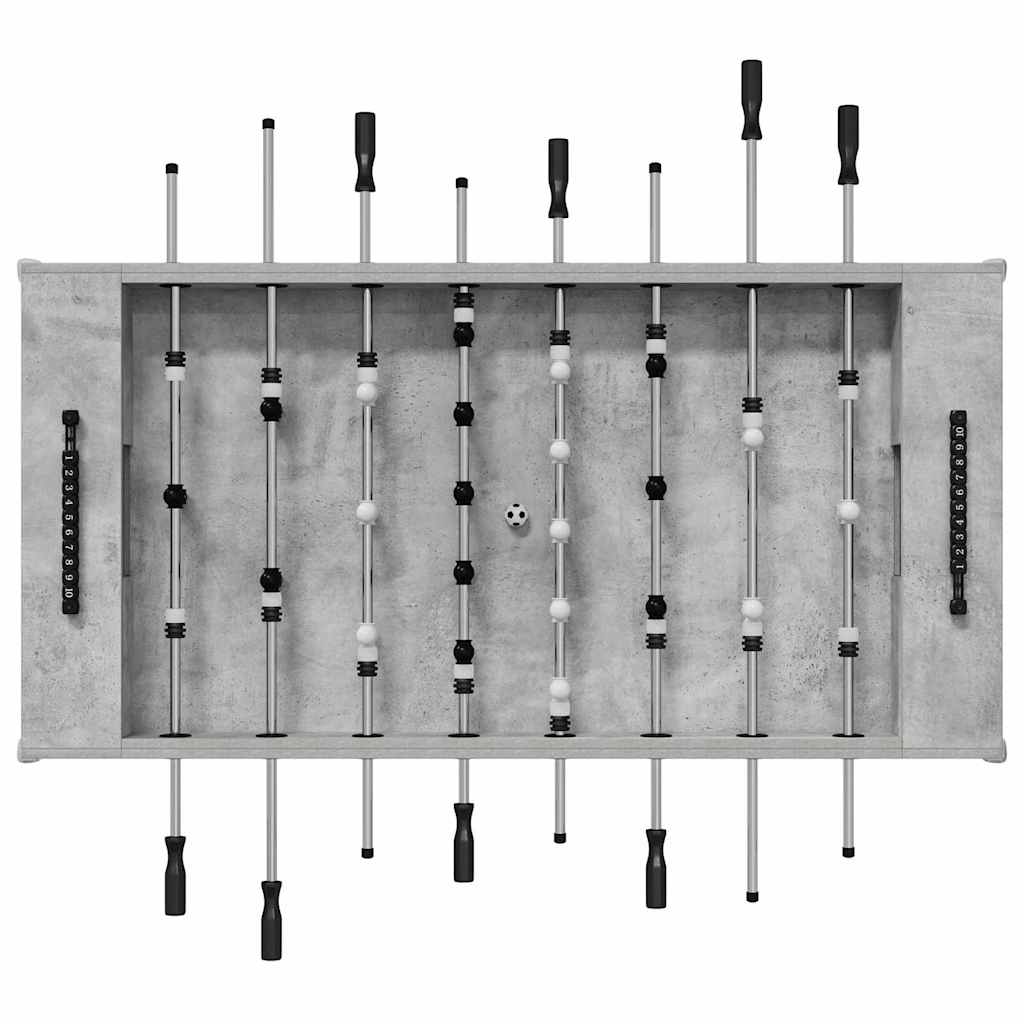vidaXL Stół do piłkarzyków Betonowy Szary 146,5 x 74 x 85 cm