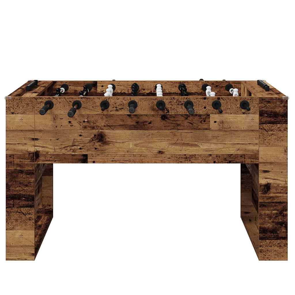 vidaXL Stół do piłkarzyków Stare drewno 146,5 x 74 x 85 cm