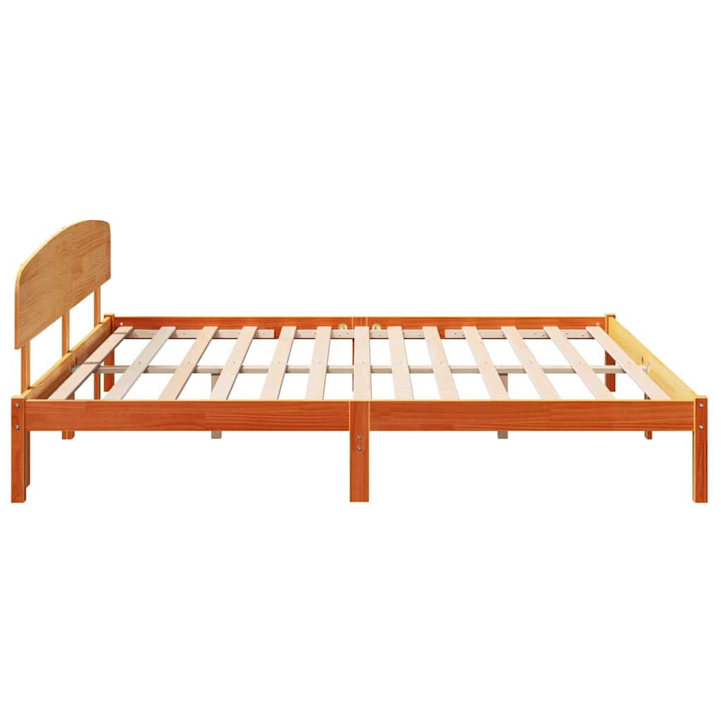 vidaXL Ramka łóżka Woskowy Brąz 180 x 200 cm Lite drewno sosnowe