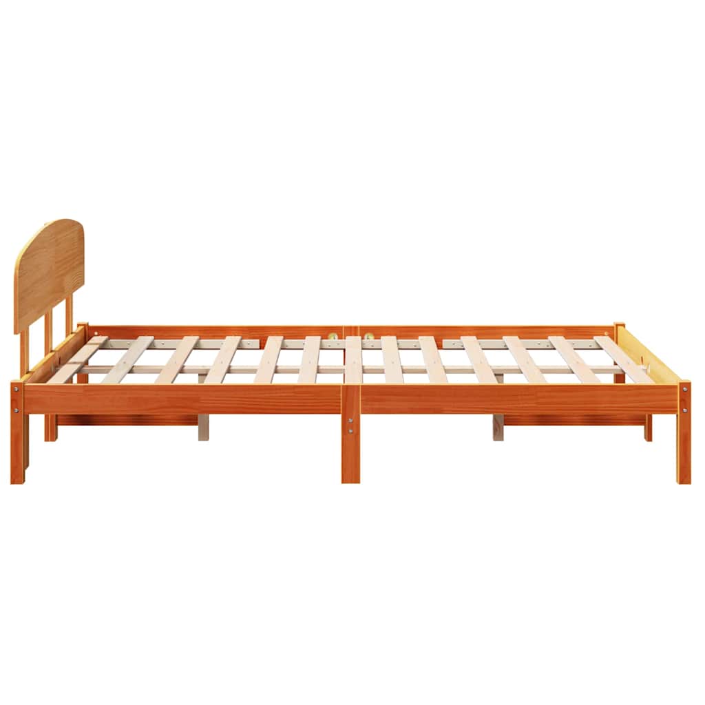 vidaXL Ramka łóżka Woskowy Brąz 120 x 200 cm Lite drewno sosnowe