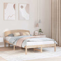 vidaXL Ramka łóżka Naturalny 140 x 190 cm Lite drewno sosnowe