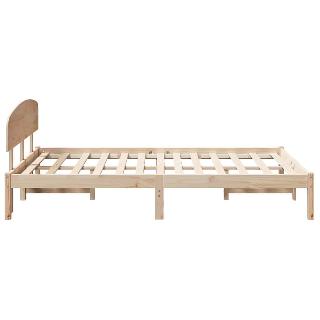 vidaXL Ramka łóżka Naturalny 120 x 190 cm Lite drewno sosnowe