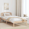 vidaXL Ramka łóżka Naturalny 80 x 200 cm Lite drewno sosnowe