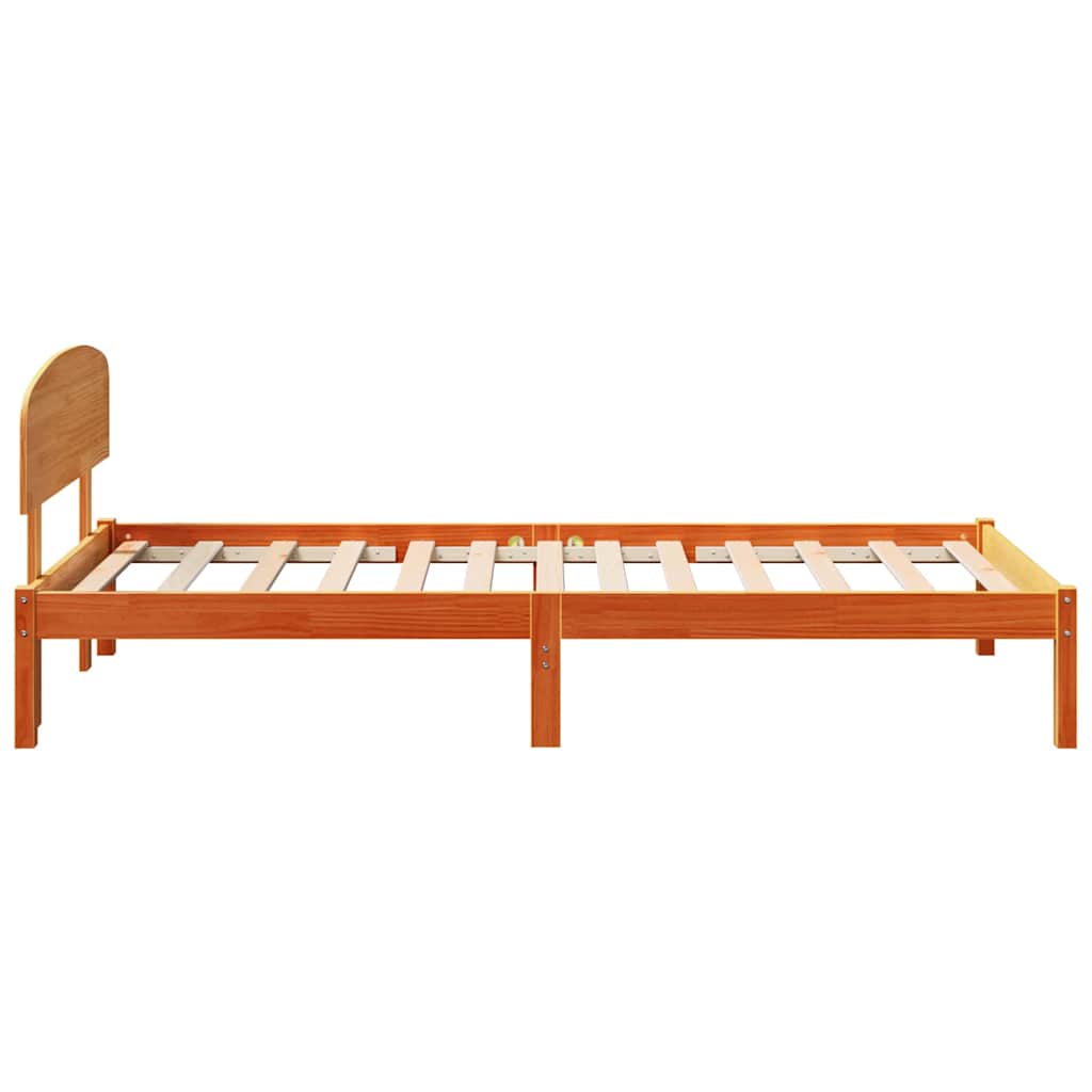 vidaXL Ramka łóżka Woskowy Brąz 80 x 200 cm Lite drewno sosnowe