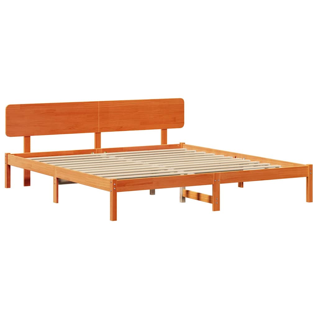 vidaXL Ramka łóżka Woskowy Brąz 180 x 200 cm Lite drewno sosnowe