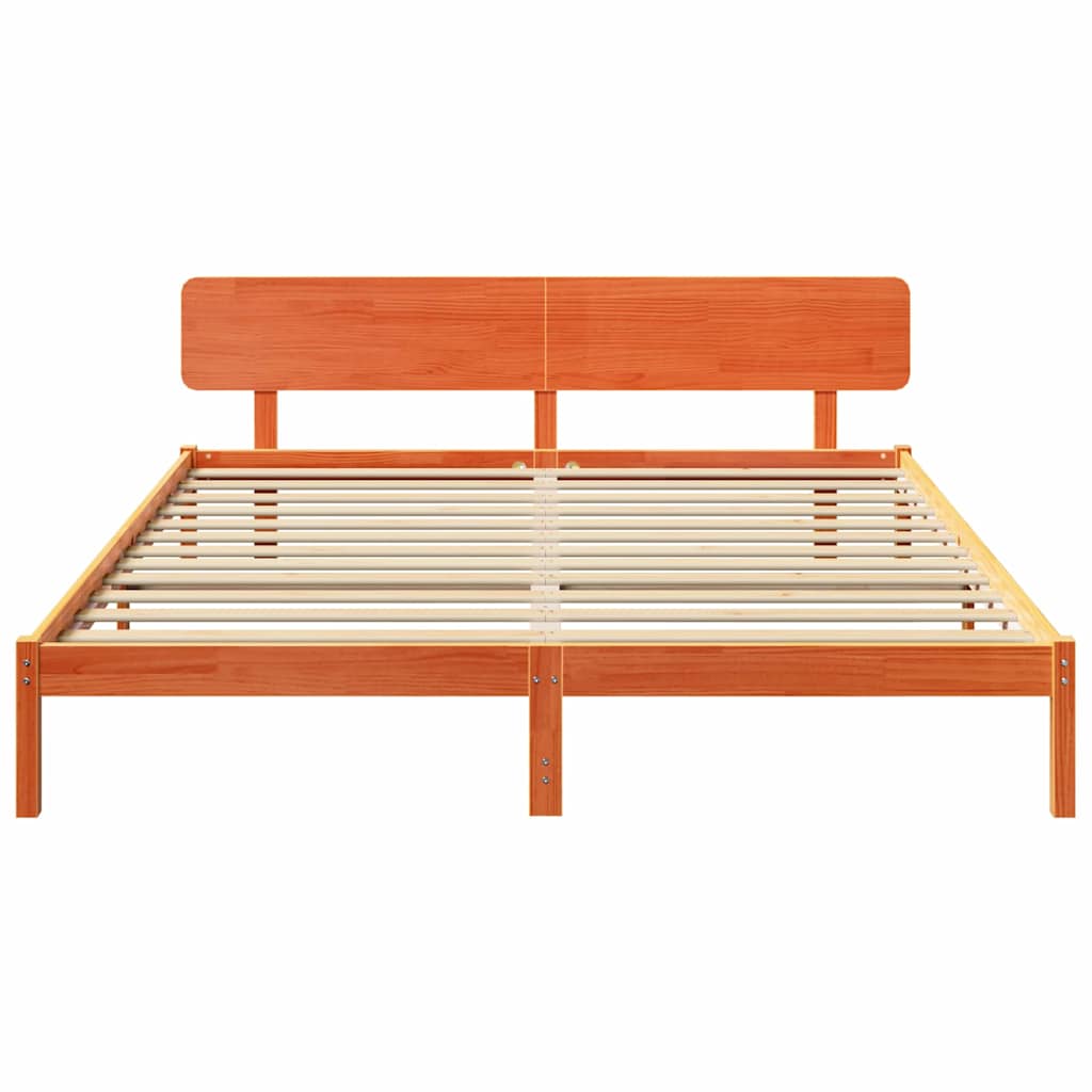 vidaXL Ramka łóżka Woskowy Brąz 180 x 200 cm Lite drewno sosnowe