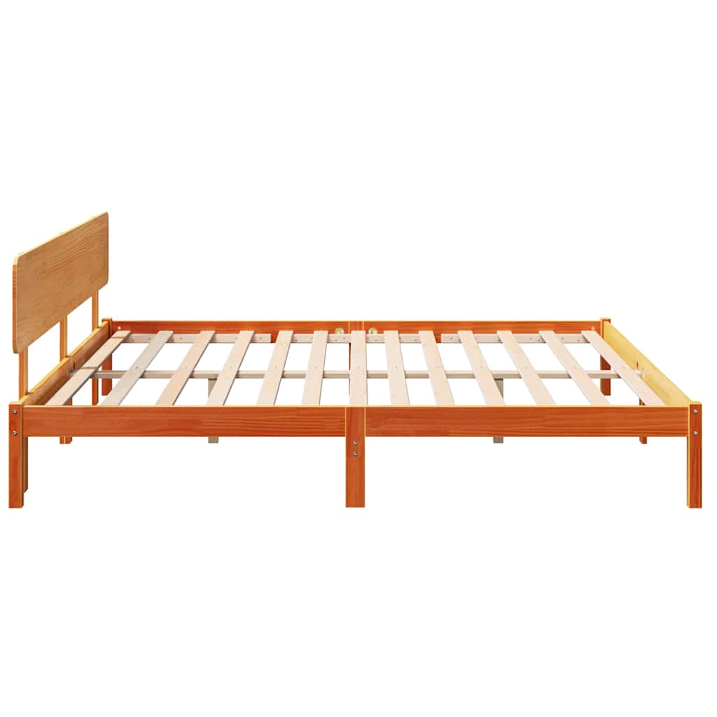 vidaXL Ramka łóżka Woskowy Brąz 180 x 200 cm Lite drewno sosnowe