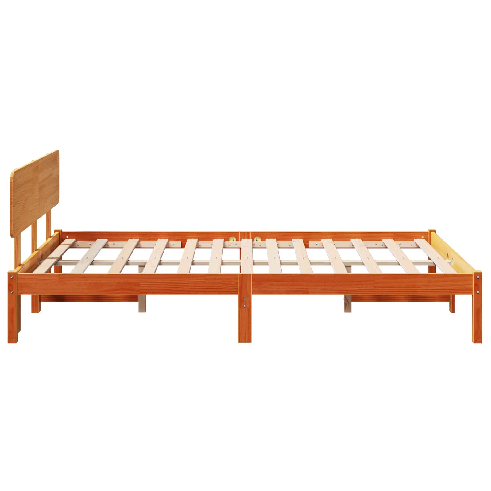 vidaXL Ramka łóżka Woskowy Brąz 120 x 200 cm Lite drewno sosnowe