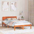 vidaXL Ramka łóżka Woskowy Brąz 140 x 190 cm Lite drewno sosnowe