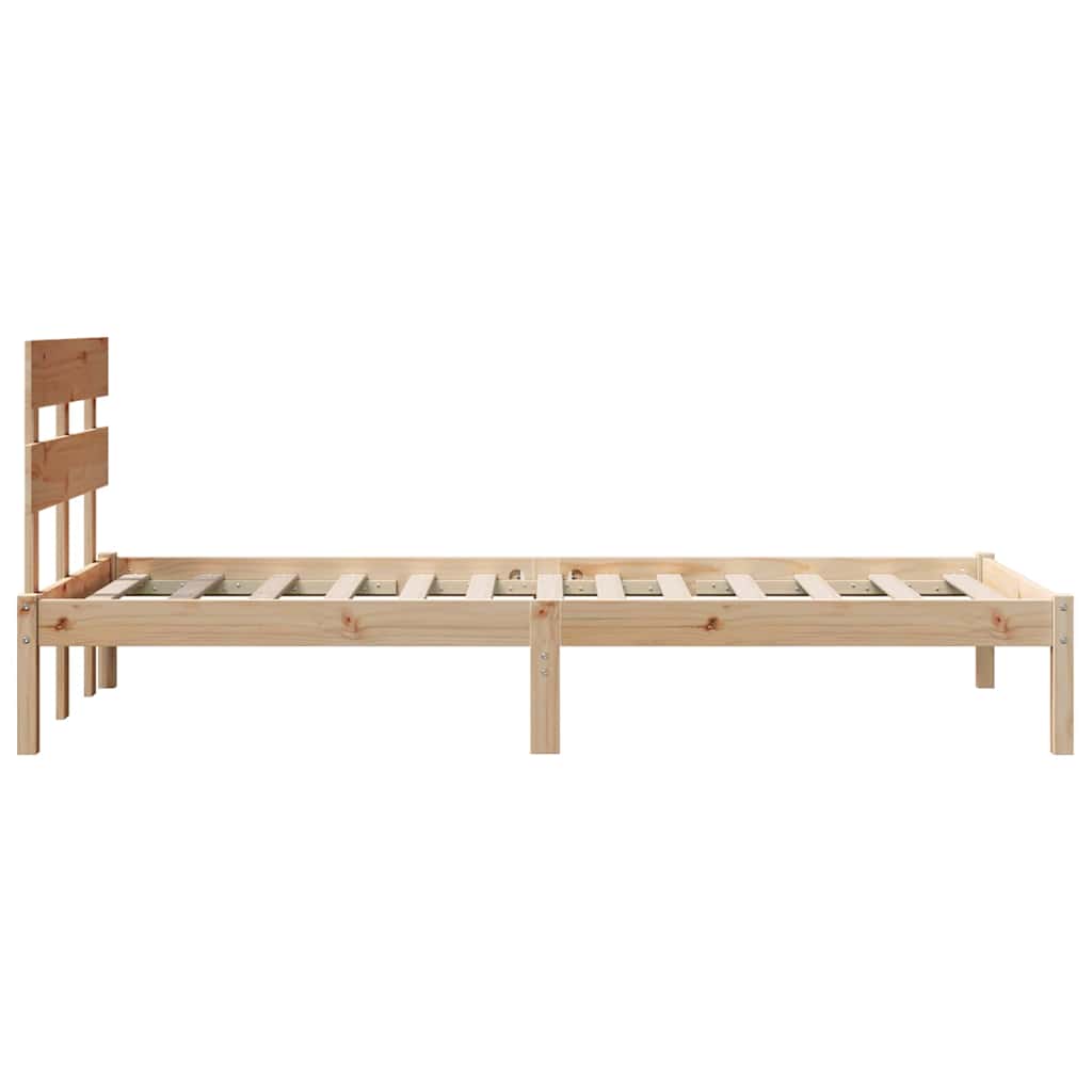 vidaXL Ramka łóżka Brązowy 100 x 200 cm Lite drewno sosnowe