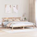 vidaXL Ramka łóżka Brązowy 180 x 200 cm Lite drewno sosnowe