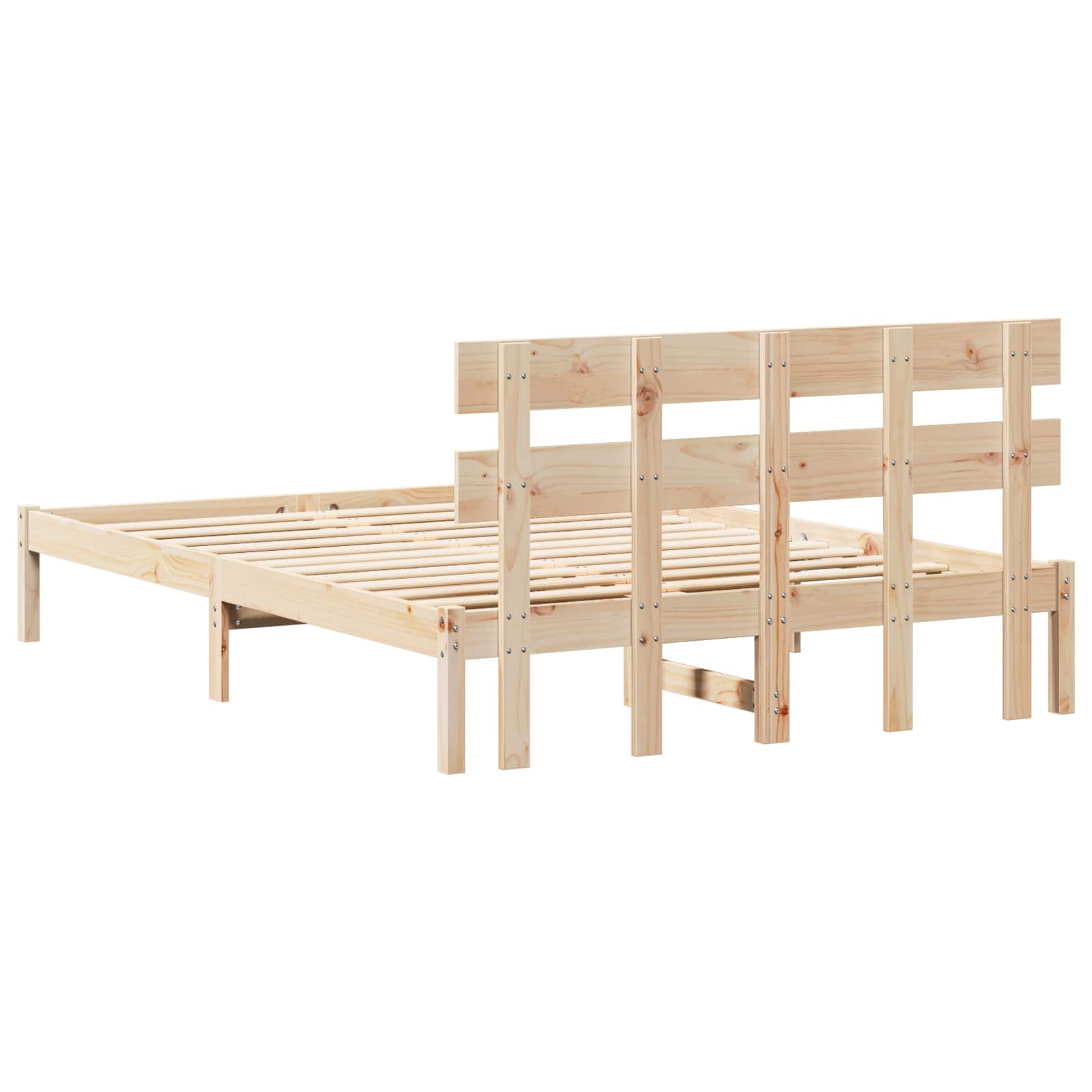 vidaXL Ramka łóżka Brązowy 160 x 200 cm Lite drewno sosnowe