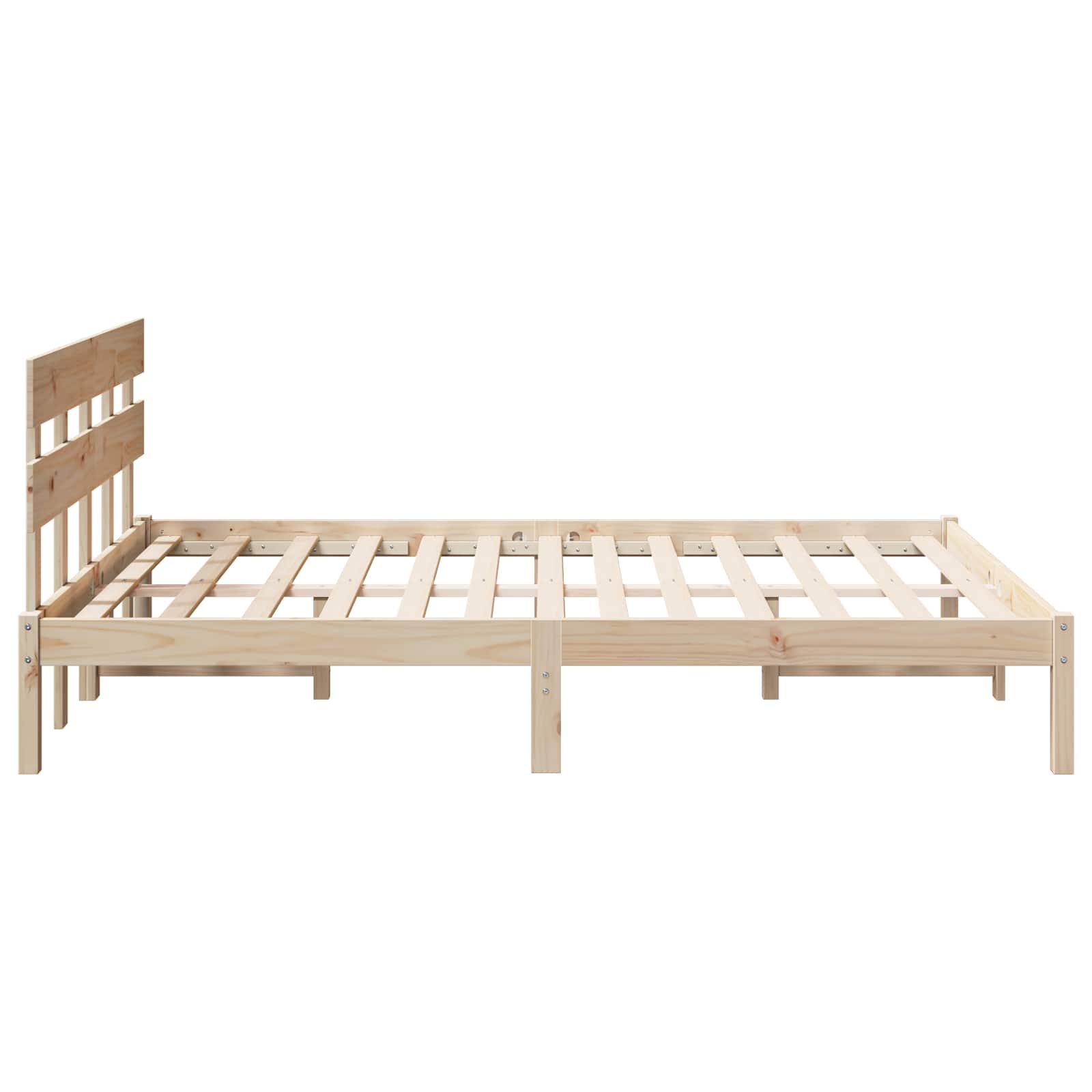 vidaXL Ramka łóżka Brązowy 160 x 200 cm Lite drewno sosnowe