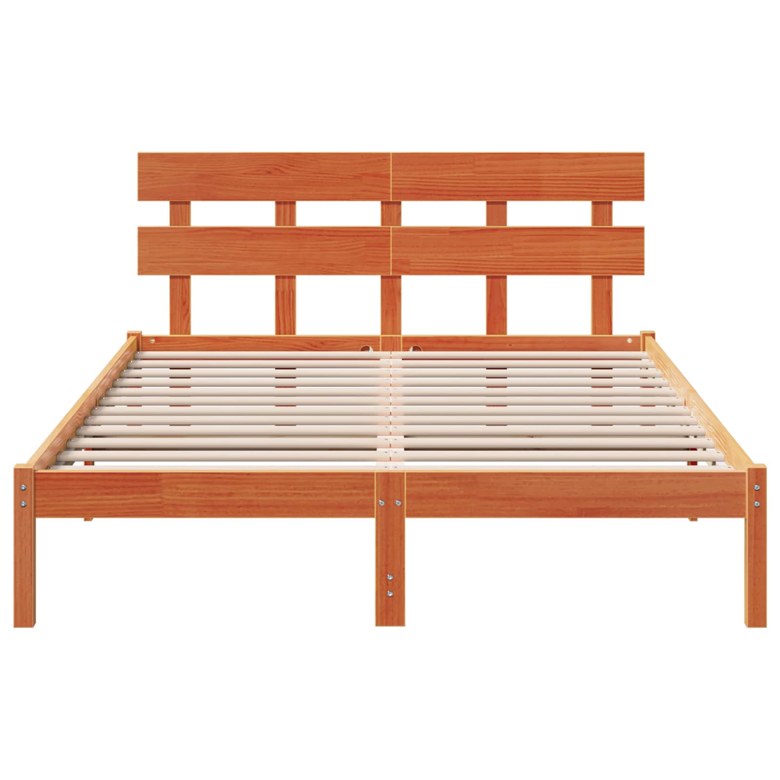vidaXL Ramka łóżka Brązowy 160 x 200 cm Lite drewno sosnowe