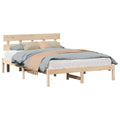 vidaXL Ramka łóżka Brązowy 150 x 200 cm Lite drewno sosnowe