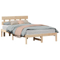 vidaXL Ramka łóżka Brązowy 120 x 200 cm Lite drewno sosnowe