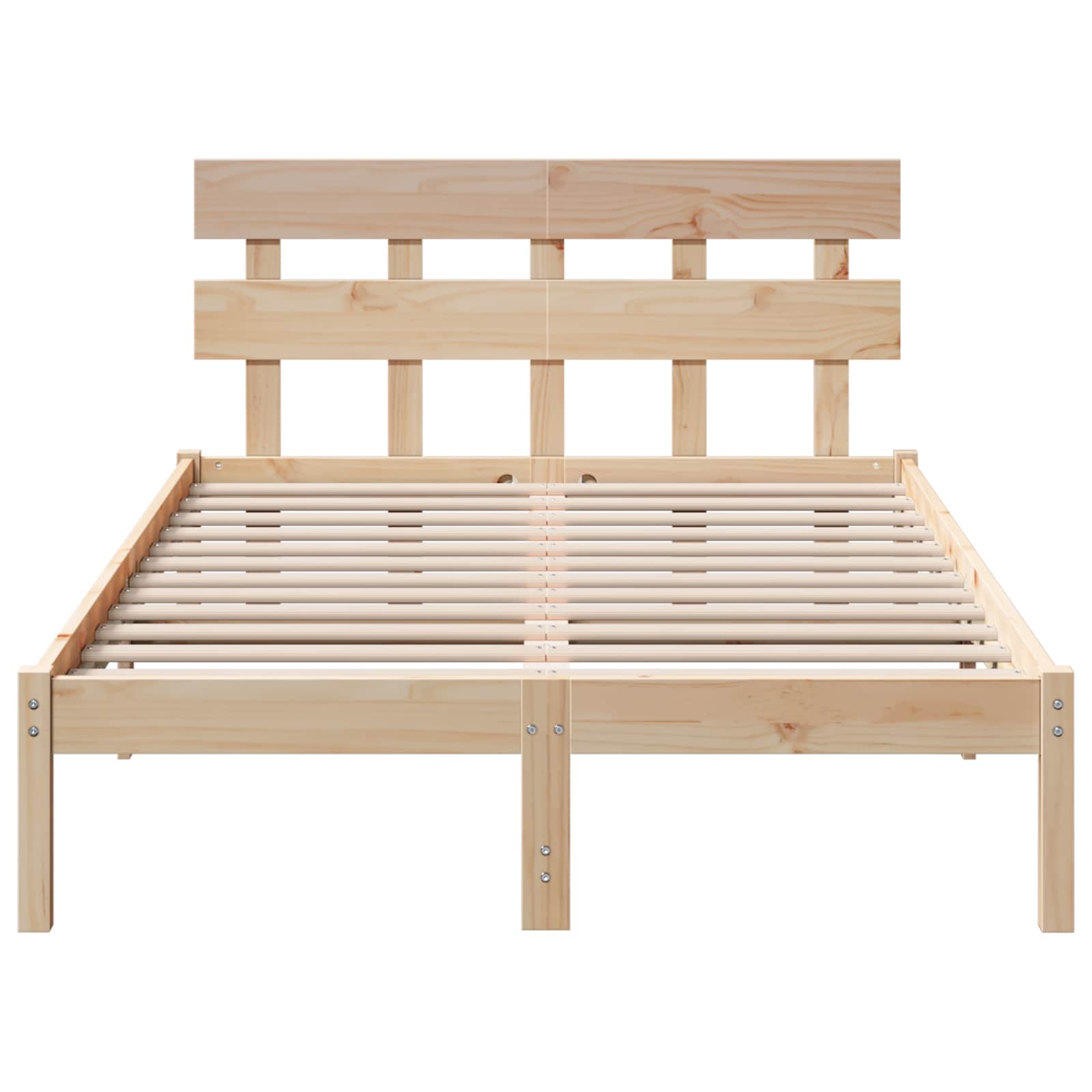 vidaXL Ramka łóżka Brązowy 120 x 200 cm Lite drewno sosnowe