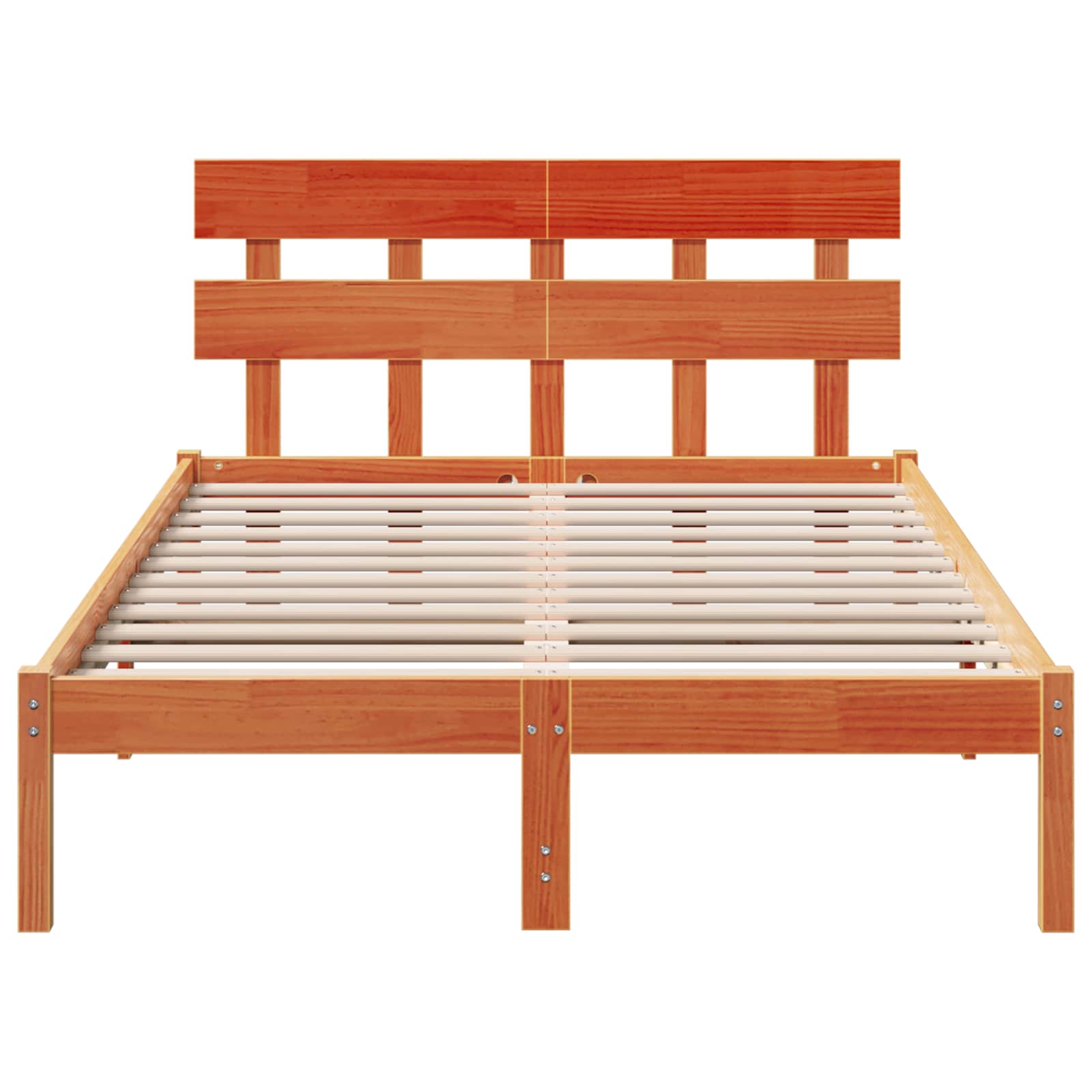 vidaXL Ramka łóżka Brązowy 120 x 200 cm Lite drewno sosnowe