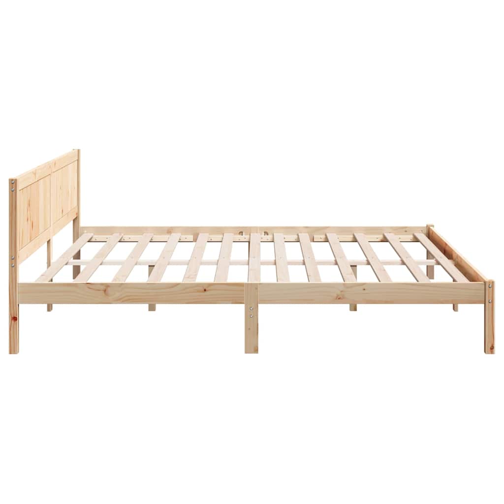 vidaXL Ramka łóżka Brązowy 180 x 200 cm Lite drewno sosnowe