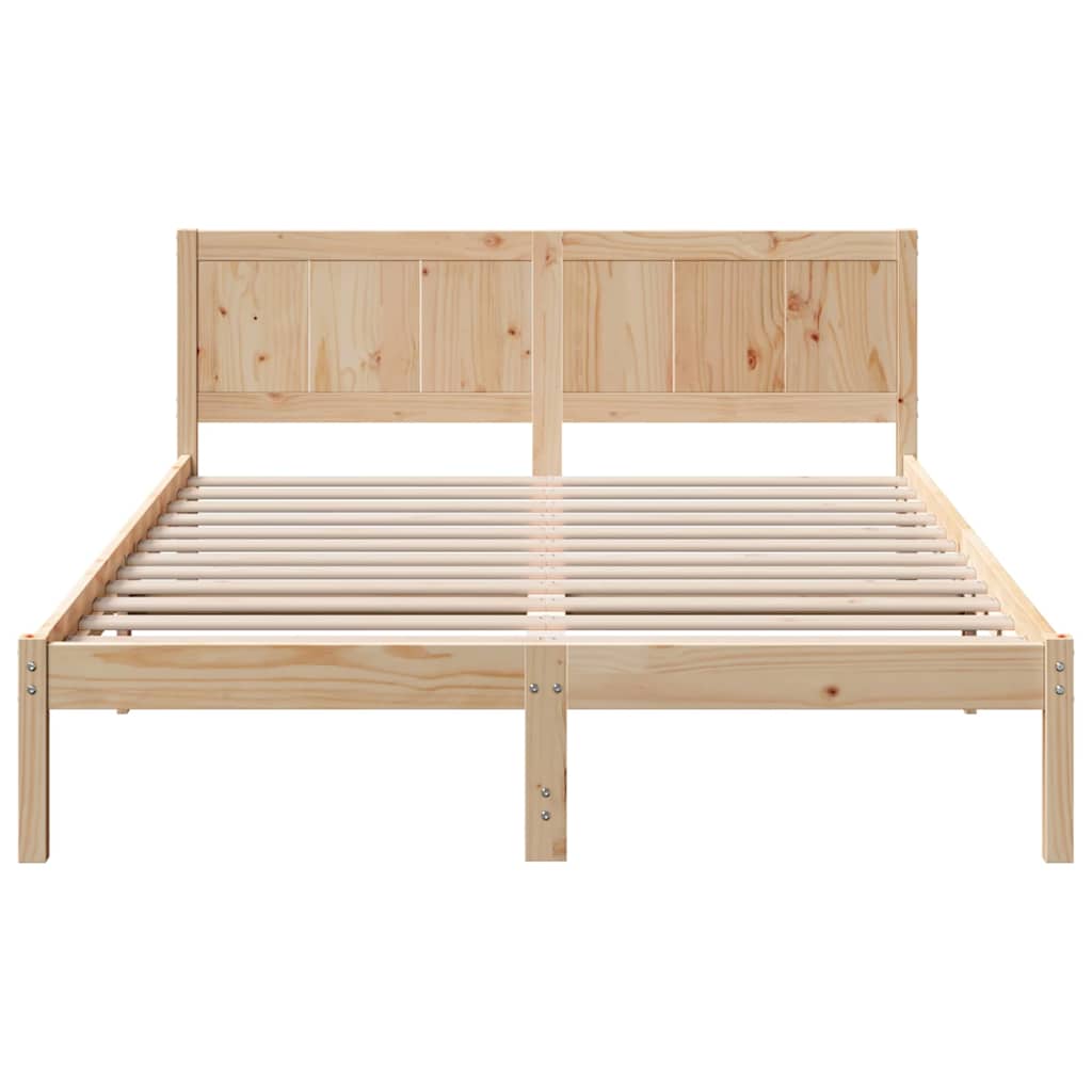 vidaXL Ramka łóżka Brązowy 160 x 200 cm Lite drewno sosnowe
