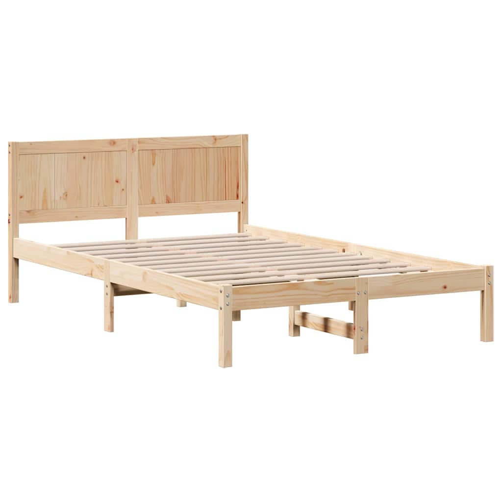 vidaXL Ramka łóżka Brązowy 120 x 200 cm Lite drewno sosnowe