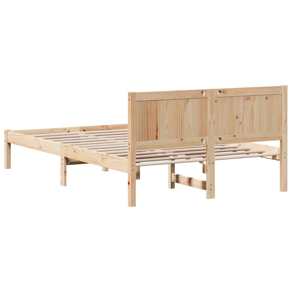 vidaXL Ramka łóżka Brązowy 120 x 200 cm Lite drewno sosnowe