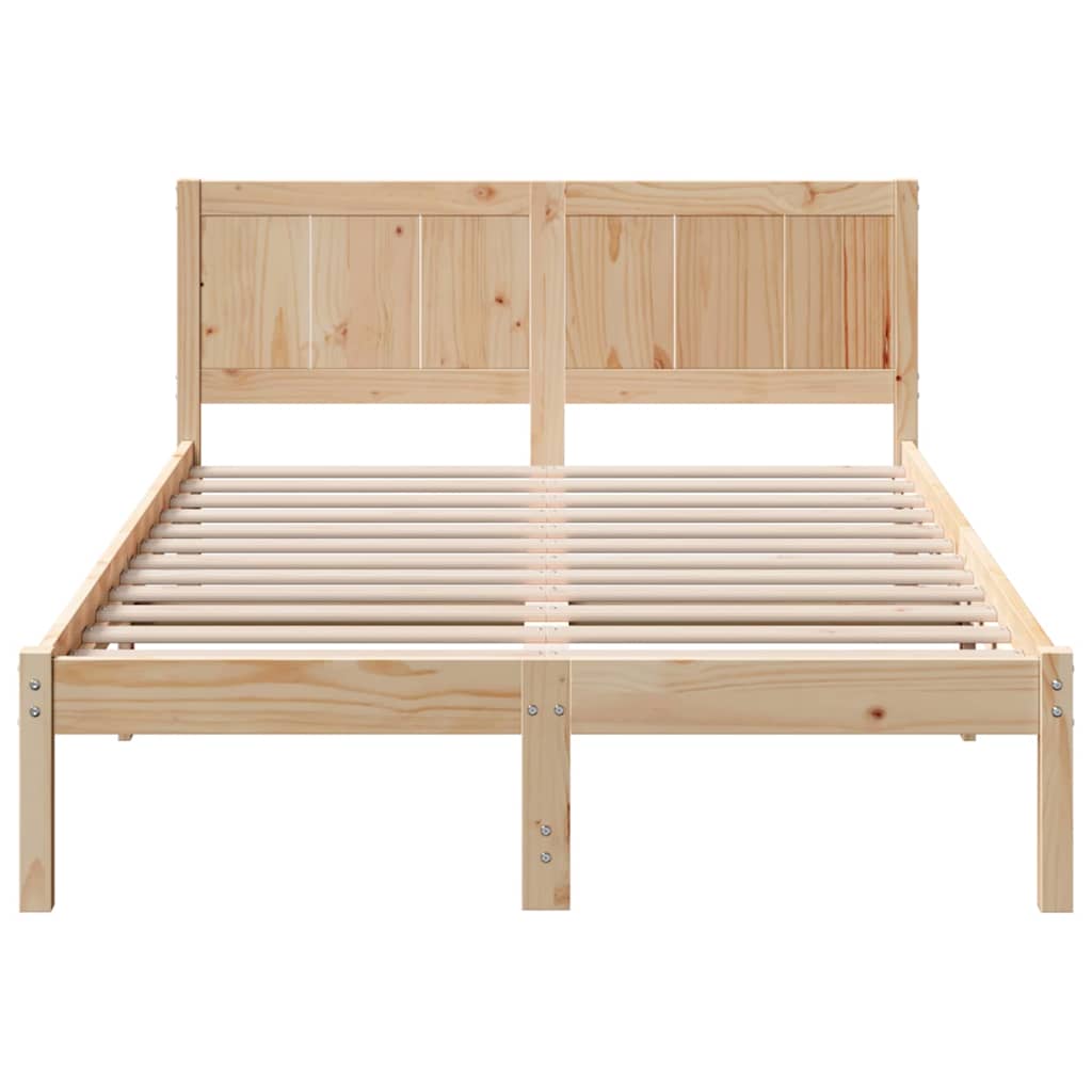 vidaXL Ramka łóżka Brązowy 120 x 200 cm Lite drewno sosnowe