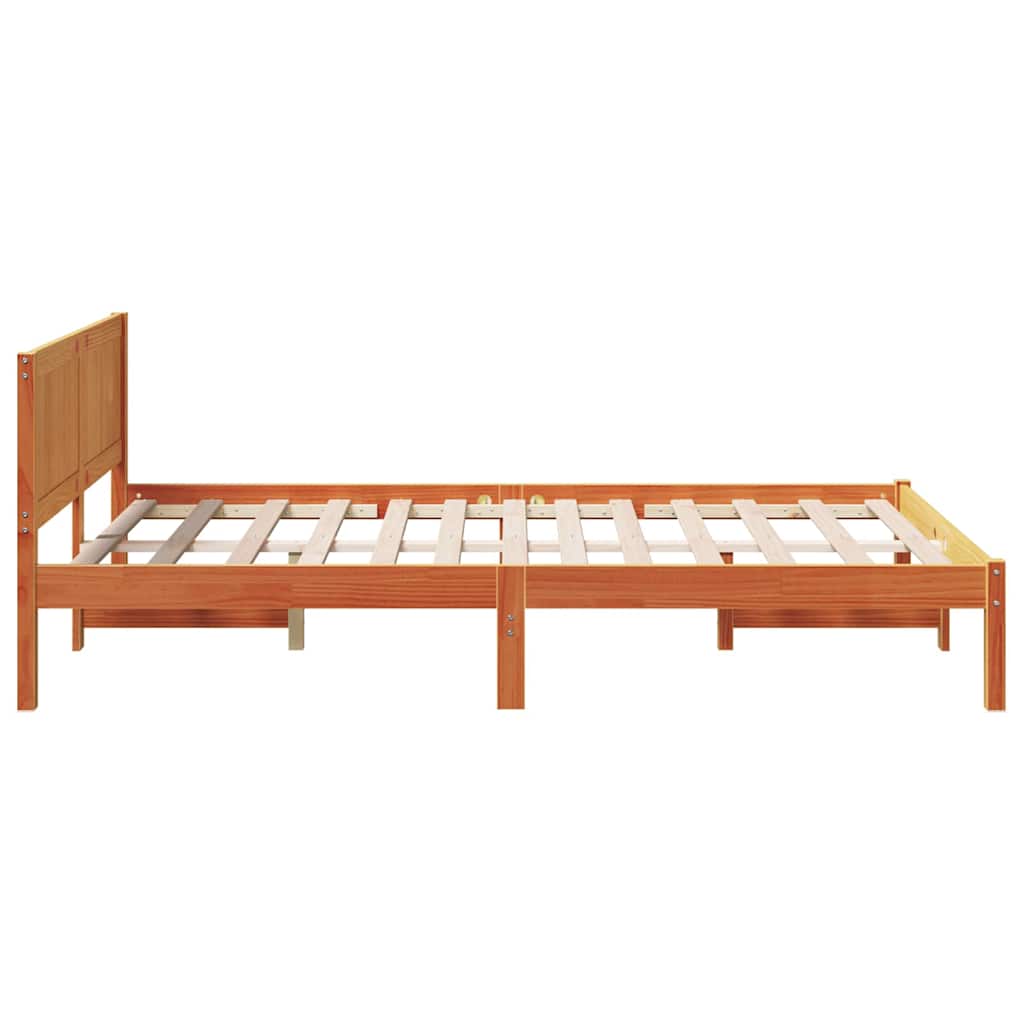 vidaXL Ramka łóżka Brązowy 120 x 200 cm Lite drewno sosnowe