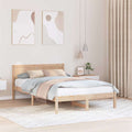 vidaXL Ramka łóżka Brązowy 140 x 190 cm Lite drewno sosnowe