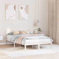 vidaXL Ramka łóżka Biały 140 x 190 cm Lite drewno sosnowe