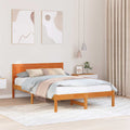 vidaXL Ramka łóżka Brązowy 120 x 190 cm Lite drewno sosnowe
