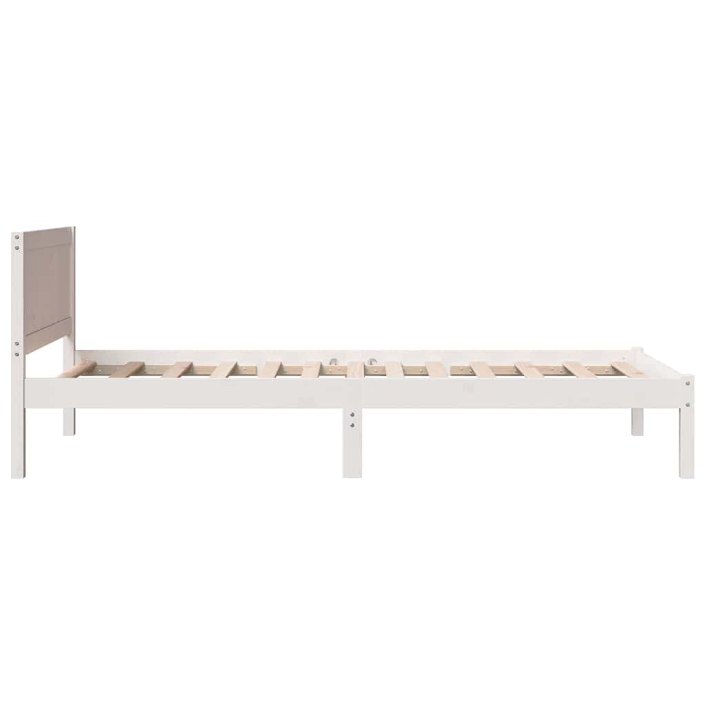 vidaXL Ramka łóżka Biały 80 x 200 cm Lite drewno sosnowe