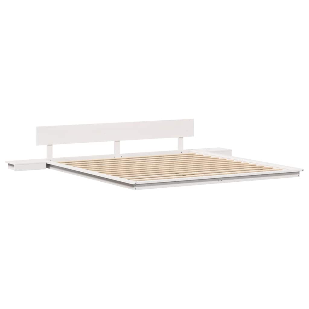 vidaXL Ramka łóżka Biały 200 x 200 cm drewno