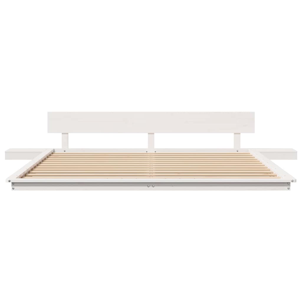 vidaXL Ramka łóżka Biały 200 x 200 cm drewno