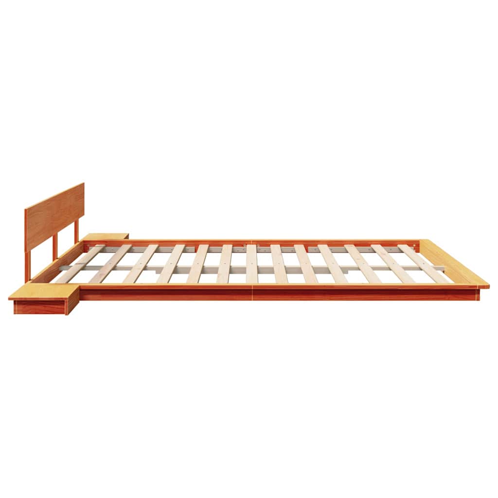 vidaXL Ramka łóżka Brązowy 200 x 200 cm drewno