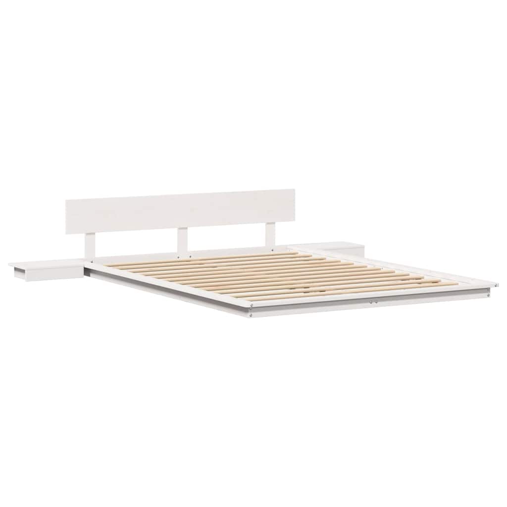 vidaXL Ramka łóżka Biały 150 x 200 cm drewno