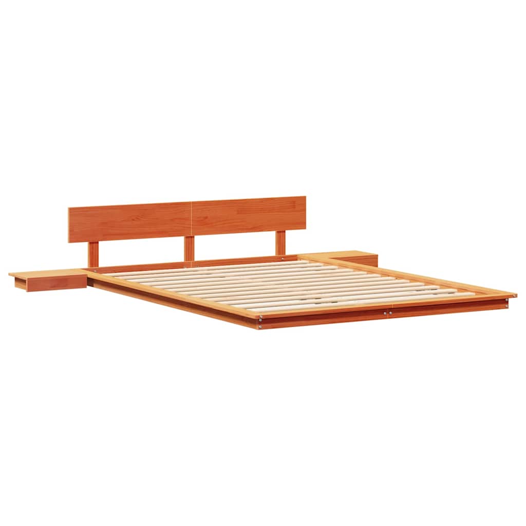 vidaXL Ramka łóżka Brązowy 150 x 200 cm drewno